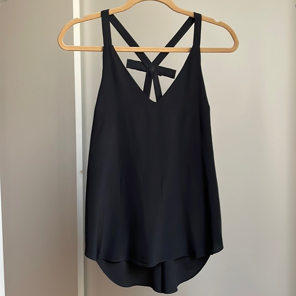 Amanda Uprichard Black Silk Tank Top Size S